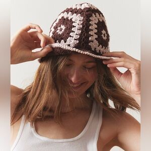 Urban Outfitters Granny Square Crochet Bucket Hat